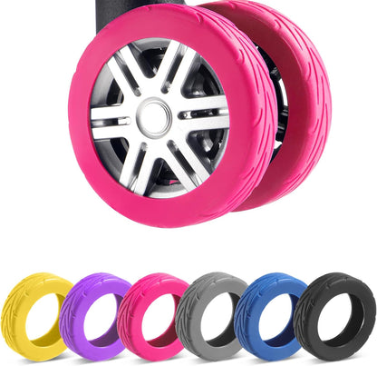 Silicone Luggage Wheel Protector Covers – 8 Pack