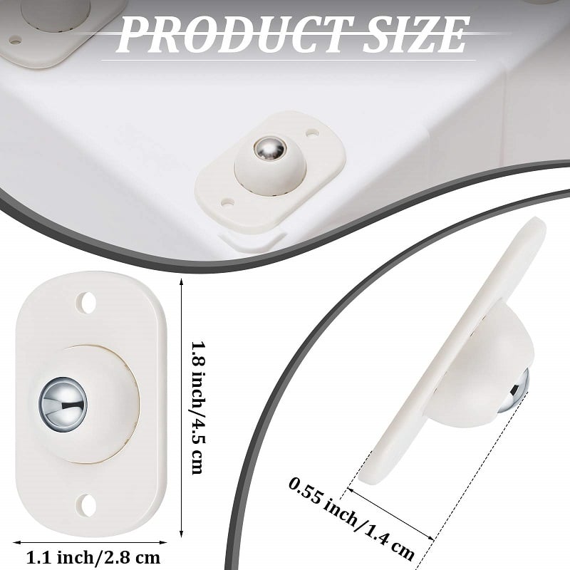 Self-Adhesive Ball Transfer Caster Wheels – 8 Pack