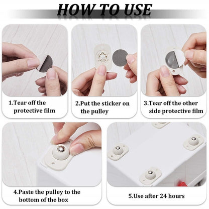 Self-Adhesive Ball Transfer Caster Wheels – 8 Pack