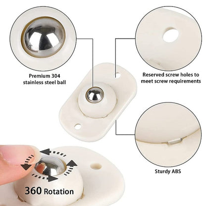 Self-Adhesive Ball Transfer Caster Wheels – 8 Pack