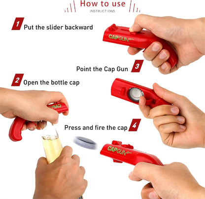 PopShot Bottle Cap Launcher Openers – 3 Pack（ Random Color）