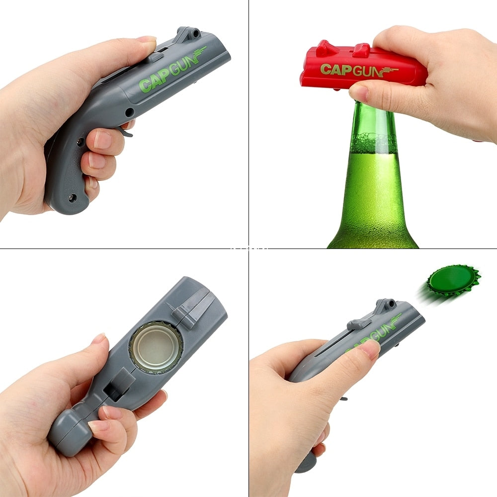 PopShot Bottle Cap Launcher Openers – 3 Pack（ Random Color）