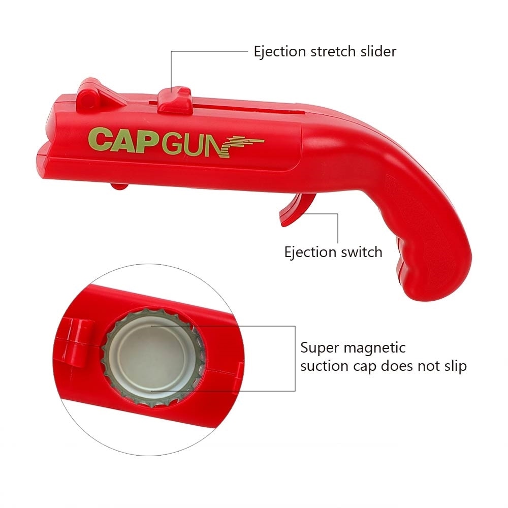 PopShot Bottle Cap Launcher Openers – 3 Pack（ Random Color）