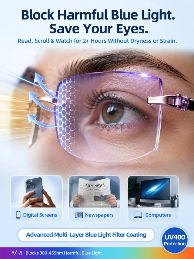 Diamond-Cut Bifocal and Smart-Focus Reading Glasses Set