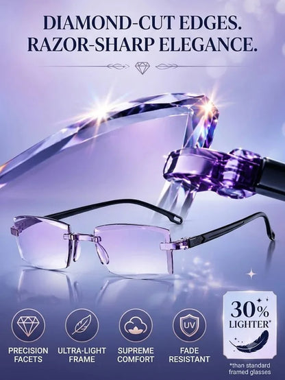 Diamond-Cut Bifocal and Smart-Focus Reading Glasses Set
