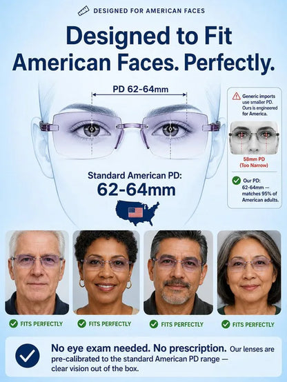 Diamond-Cut Bifocal and Smart-Focus Reading Glasses Set