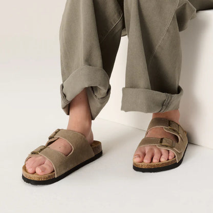Women Retro Birken Slides, 2.5cm Platform Soft Sole Lazy Sandals, 2026 Summer Outdoor Beach Casual Slippers