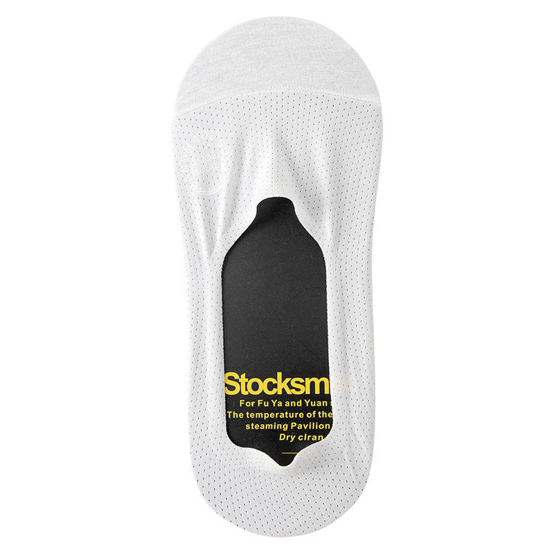 Men's Summer Thin Cotton Sole No Show Socks 5 Pairs