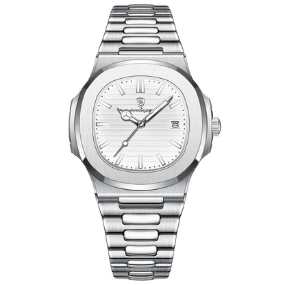 Ultra Thin Waterproof Men Quartz Wrist Watch with Date Display Calendar