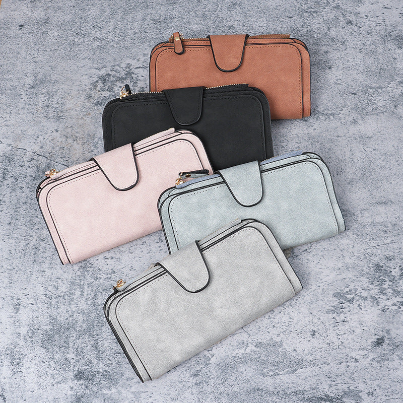 Women’s Large-Capacity RFID Trifold Wallet