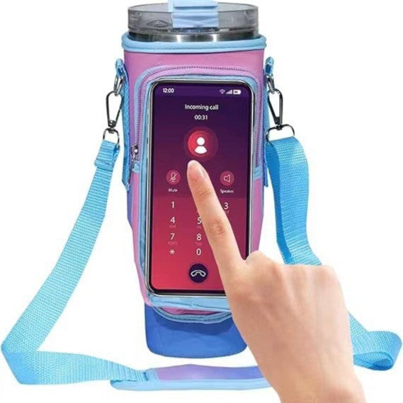 Transparent Touchscreen Tumbler Carrier Bag