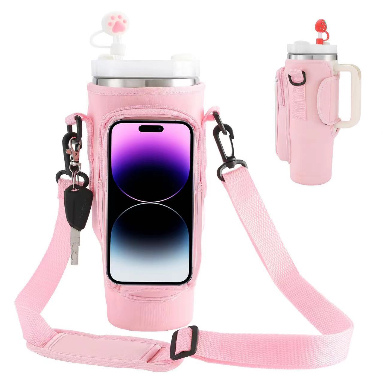 Transparent Touchscreen Tumbler Carrier Bag