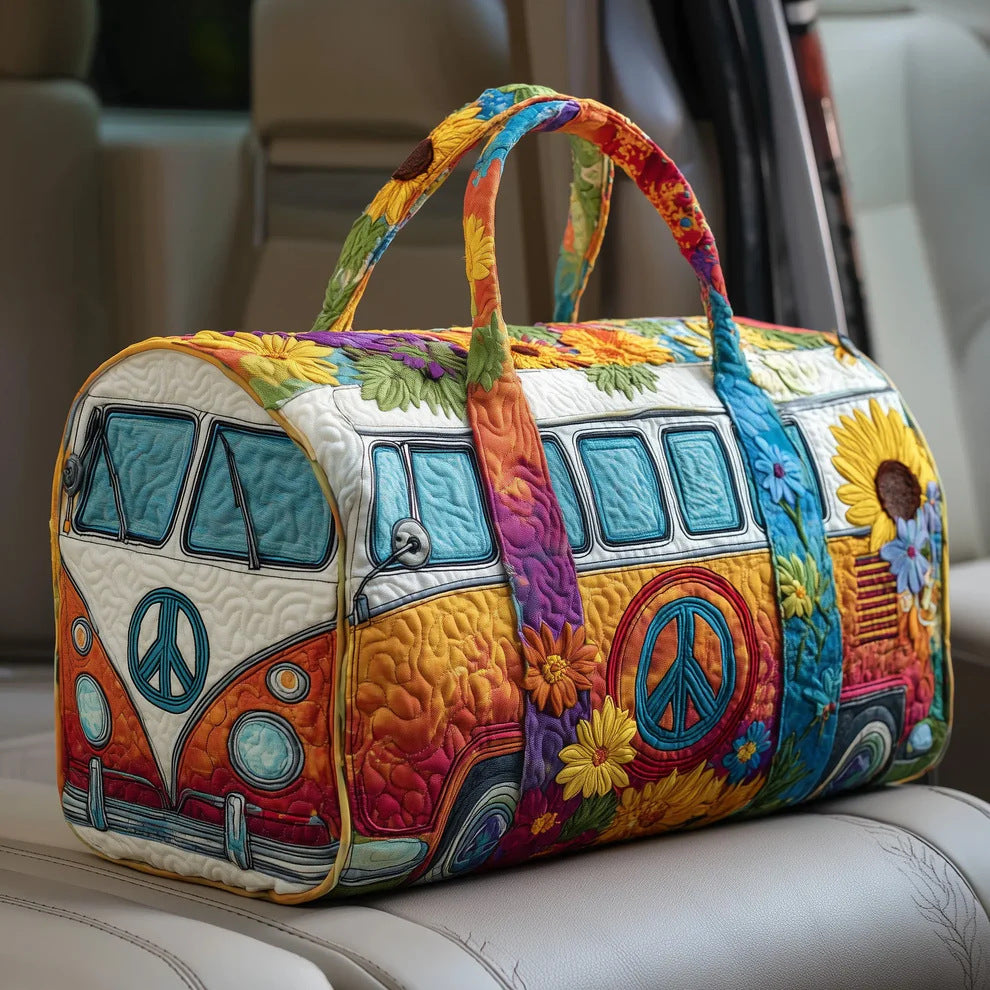 💞LAST DAY 50% OFF ✨ Hippie Journey Quilted Duffle Bag