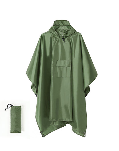 3-in-1 Adult Hooded Rain Poncho with Pocket