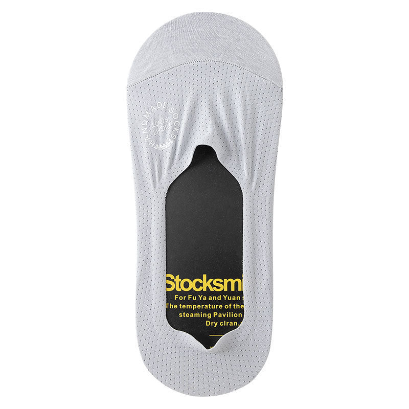 Men's Summer Thin Cotton Sole No Show Socks 5 Pairs