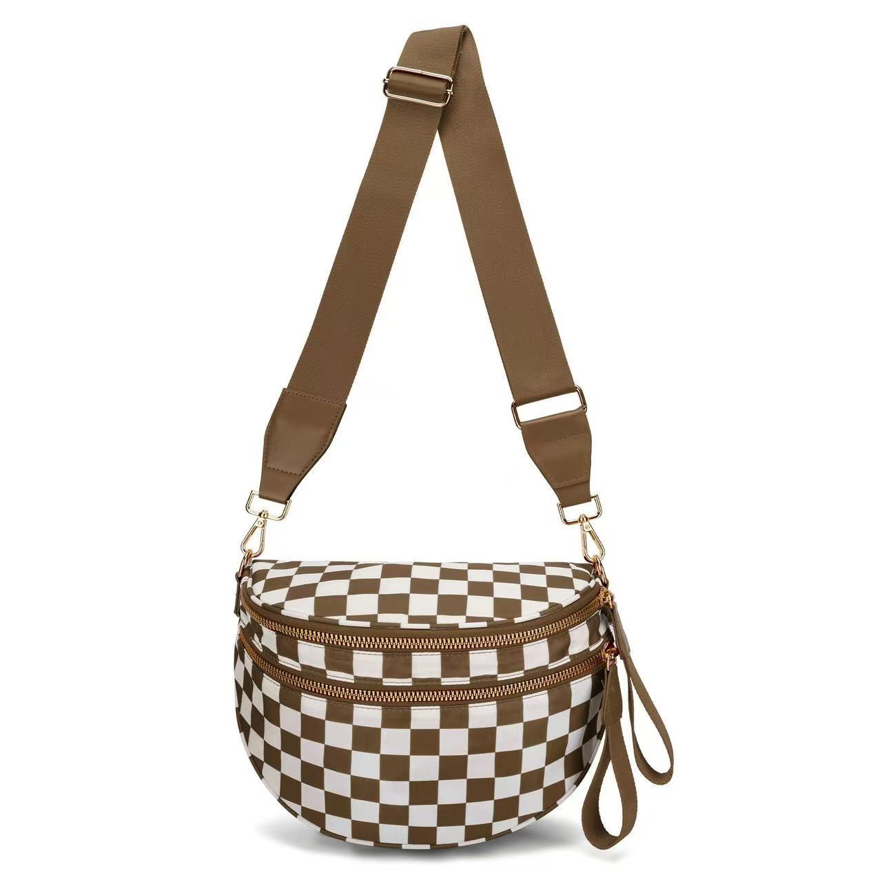 Checkered Crossbody Bum Bags for Women