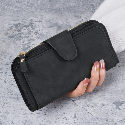 Women’s Large-Capacity RFID Trifold Wallet