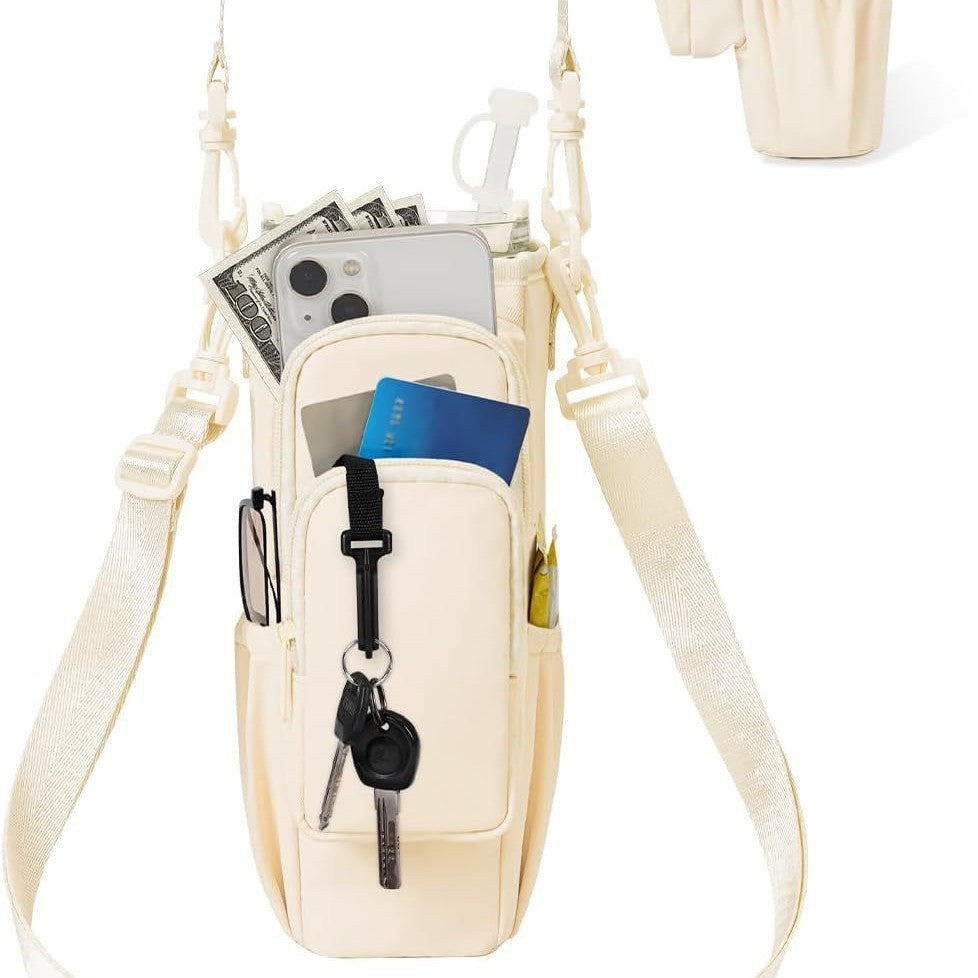 Shoulder Bag with Water Bottle Pocket