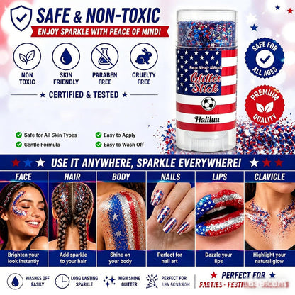 4th of July Glitter Stick 2 Pack