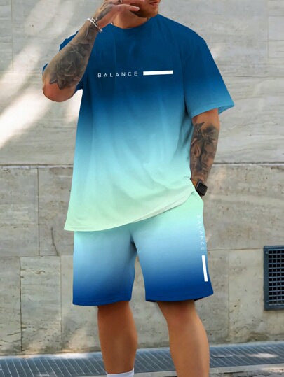 ⚡ Men's Gradient Fitness 2-Piece Set