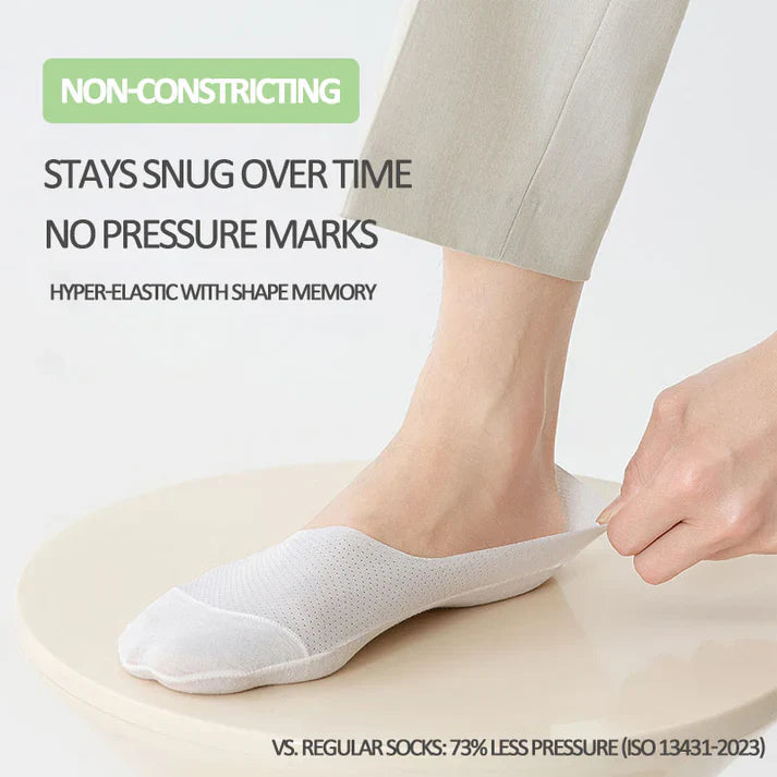 Men's Summer Thin Cotton Sole No Show Socks 5 Pairs