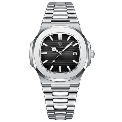 Ultra Thin Waterproof Men Quartz Wrist Watch with Date Display Calendar
