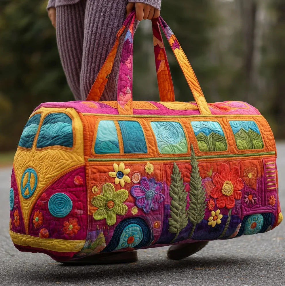 💞LAST DAY 50% OFF ✨ Hippie Journey Quilted Duffle Bag