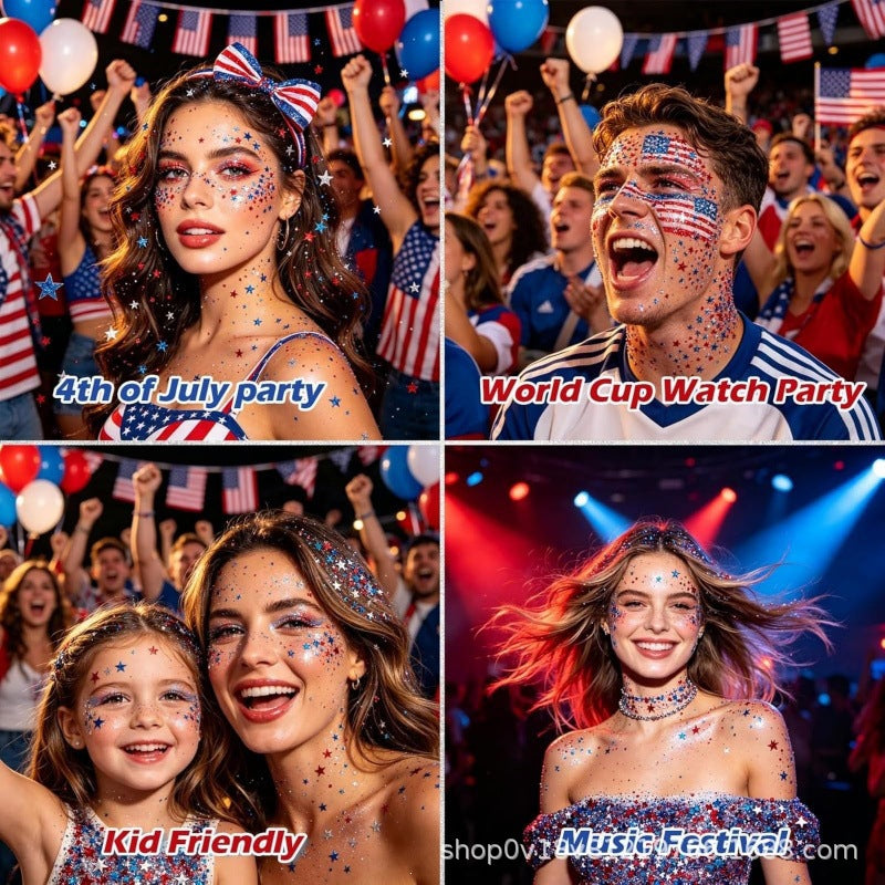 4th of July Glitter Stick 2 Pack