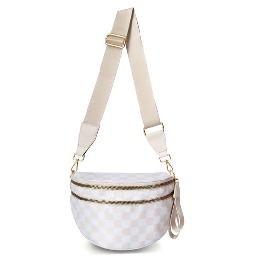 Checkered Crossbody Bum Bags for Women