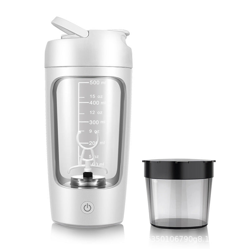 600ml Electric Protein Shaker with Powder Storage