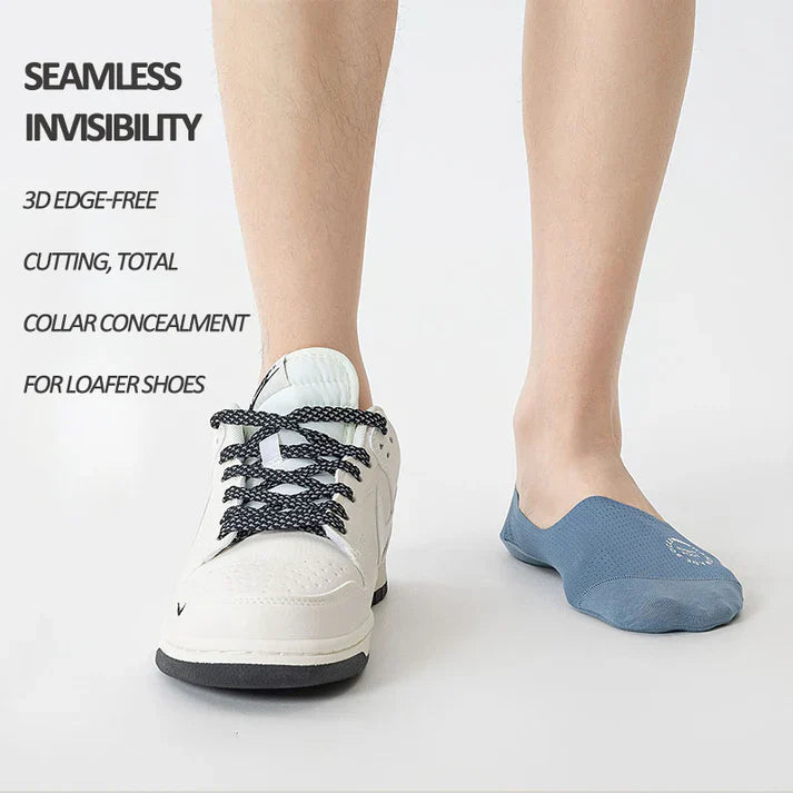 Men's Summer Thin Cotton Sole No Show Socks 5 Pairs