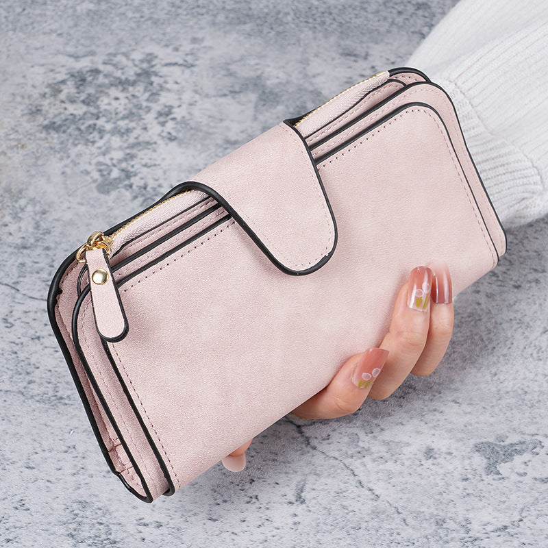 Women’s Large-Capacity RFID Trifold Wallet