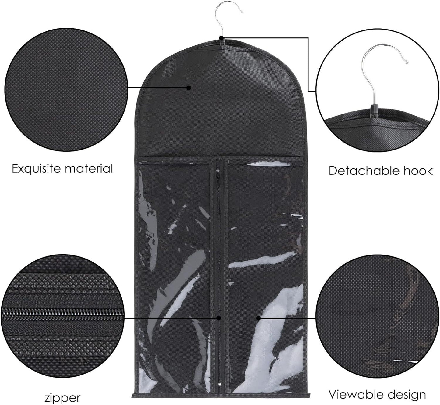 3 Pcs Extra Long Hair Extension Storage Bag