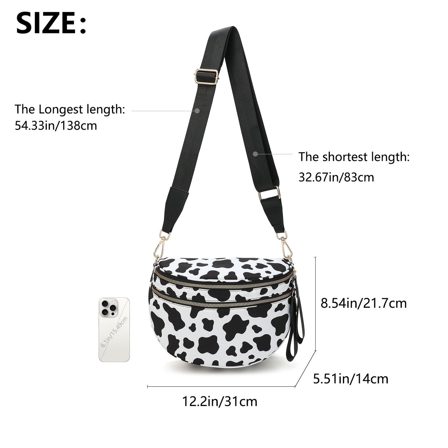 Checkered Crossbody Bum Bags for Women