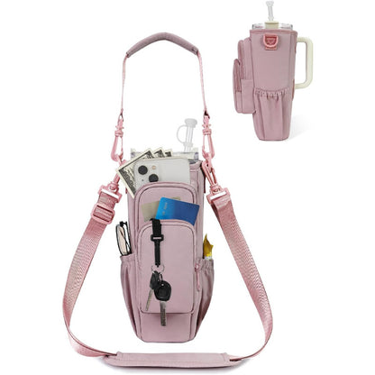 Shoulder Bag with Water Bottle Pocket