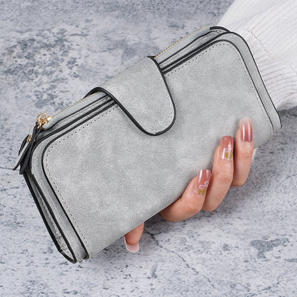 Women’s Large-Capacity RFID Trifold Wallet