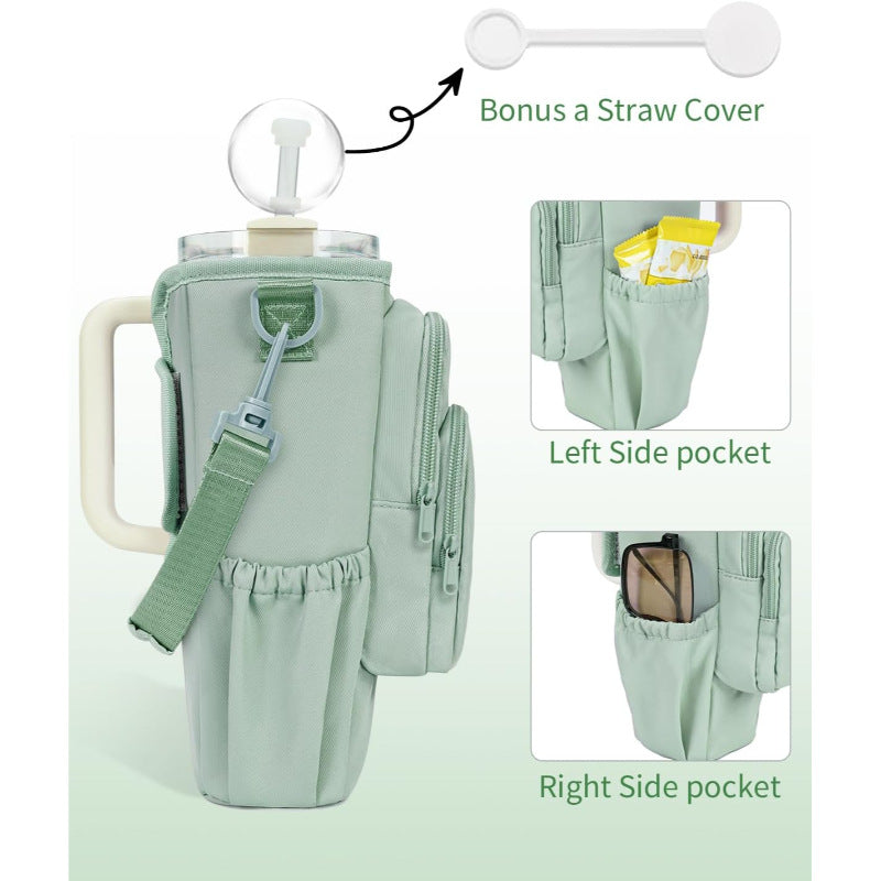 Shoulder Bag with Water Bottle Pocket