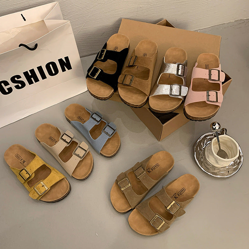 Women Retro Birken Slides, 2.5cm Platform Soft Sole Lazy Sandals, 2026 Summer Outdoor Beach Casual Slippers