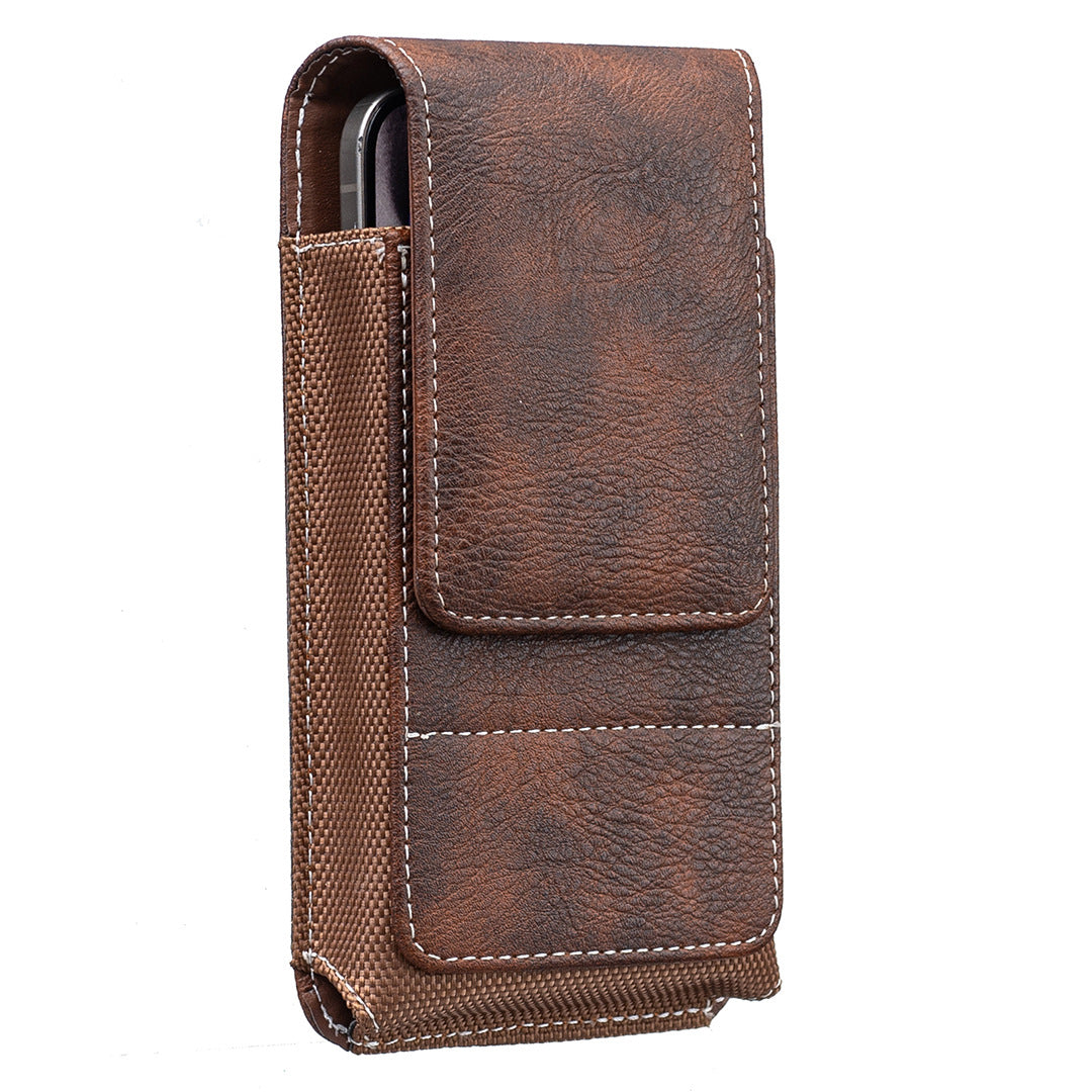 Vertical Belt Phone Pouch with Zipper Pockets