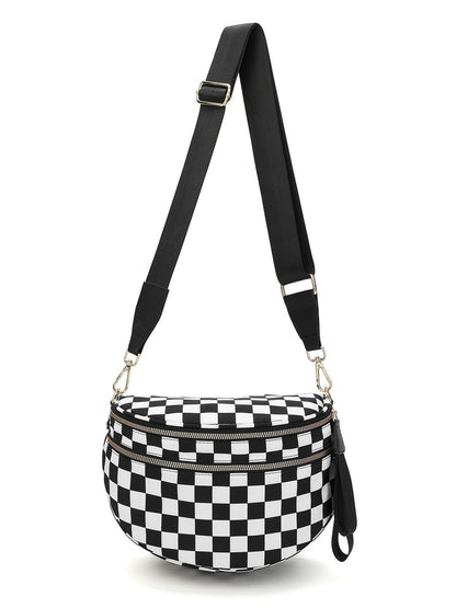 Checkered Crossbody Bum Bags for Women