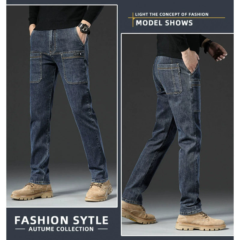Comfortable Multi-Pocket High Durable Cargo Jeans