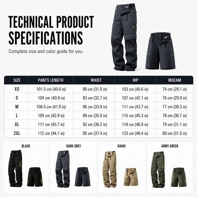 Men's Quick-Dry Convertible Hiking Pants - image 6