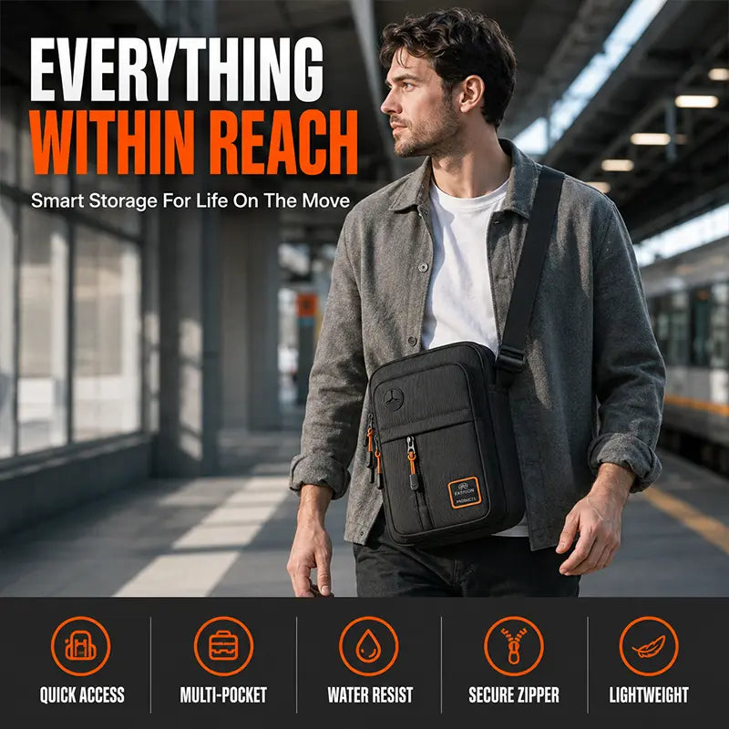 Men's Compact Vertical Crossbody Bag