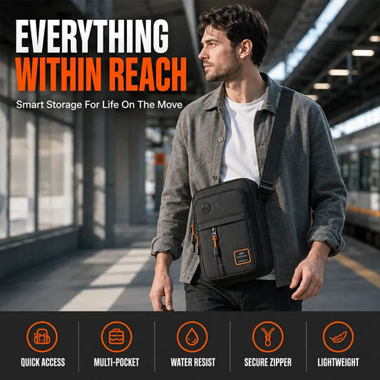 Men's Compact Vertical Crossbody Bag