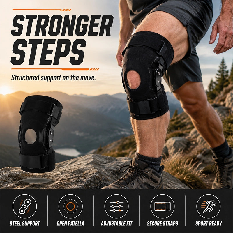 Adjustable Aluminum-Support Knee Braces – 1 Pair