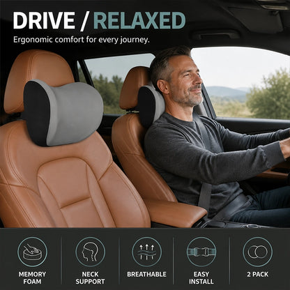 Car Logo Memory-Foam Headrest Pillow