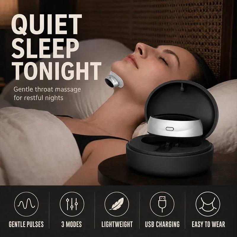 Rechargeable Throat Pulse Sleep Support Device