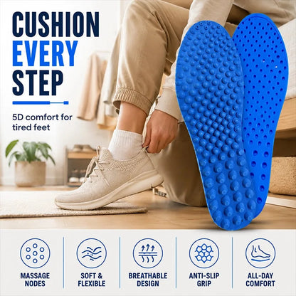 5-Pair Acupressure Air-Cushion Insoles