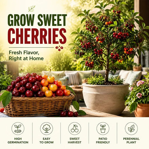 Sweet Cherry Seeds – 200-Seed Home Growing Pack