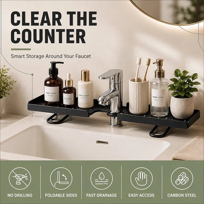 50 cm Foldable Countertop and Cabinet Organizer Rack